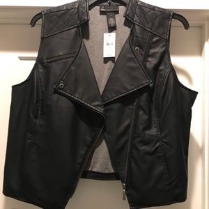 NWT Lane Bryant Faux Leather Vest